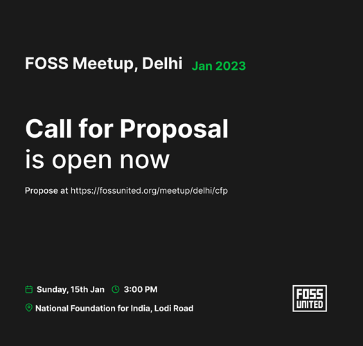 FOSS Meetup Delhi- JAN23