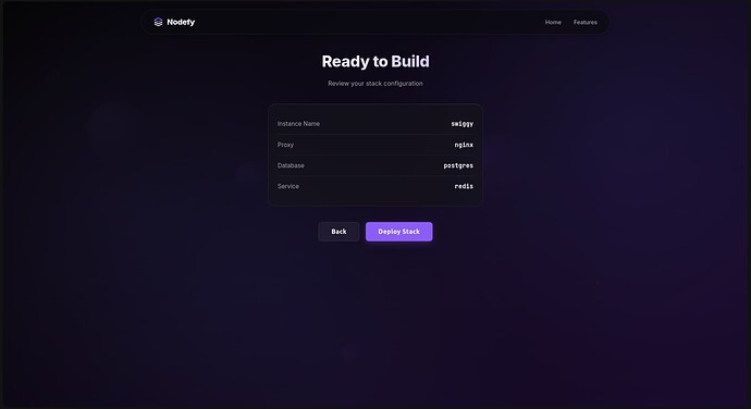 Build Instance Page